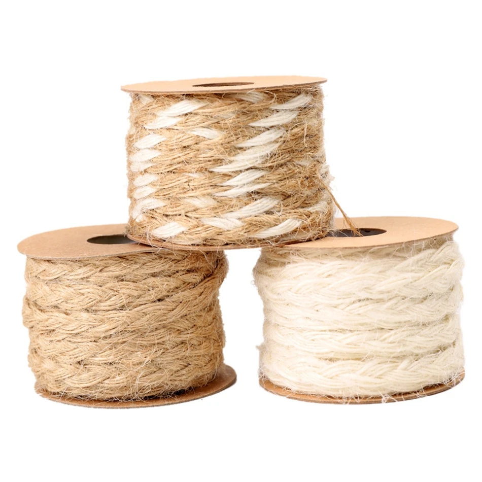 Jute Rope Natural Burlap Hemp Jute rope Party Wedding Decoration 5M