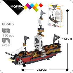 YZ Карибский пират череп с рисунком парохода 3D модель автомобиля мини Сделай Сам Строительная Алмазная мини-конструкторов в блоки, Детские