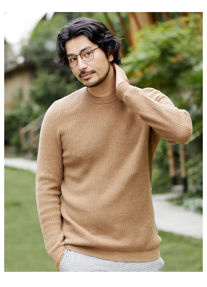 Zhili мужской зимний пуловер свитер с мериносовой шерстью