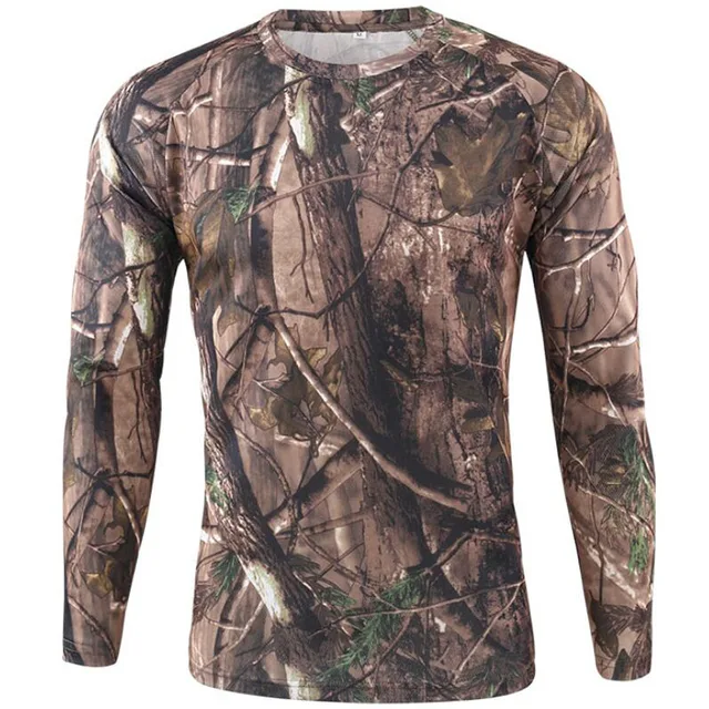 Long Sleeve Camouflage Outdoor Quick Drying Hiking Military Tactical T-Shirts 1