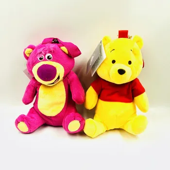 

Lotso Bear Anime Cosmetics Bags Plush Zipper School Pencil Case Storage Pen Bag Multifunction Stationery New Unisex Gifts