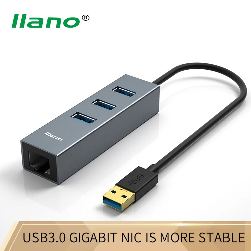 

4 In 1 USB HUB USB To USB3.0 RJ45 Adapter 5G High-speed Data Transfer Extender 1000M Interface Converter For Notebook Desktop