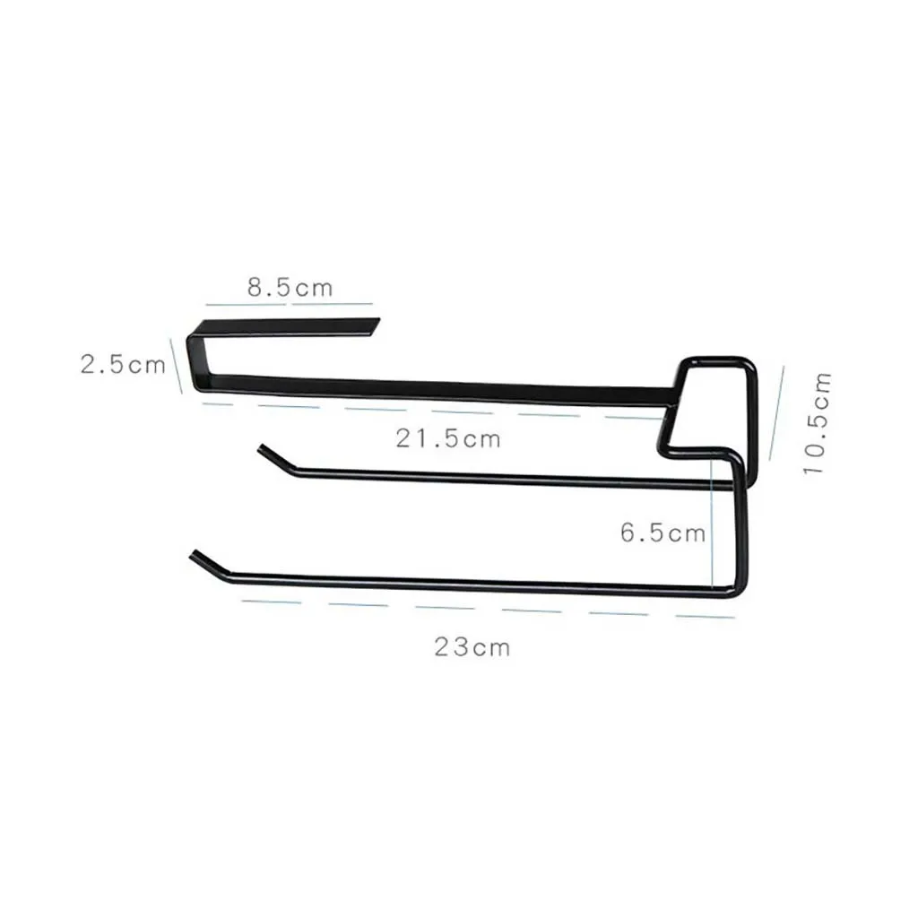 Аксессуары, полка под бумага для ящиков в шкафу, рулонная стойка, держатель для полотенец, вешалка для салфеток, украшение для дома и кухни, держатель для полотенец, Черное железо
