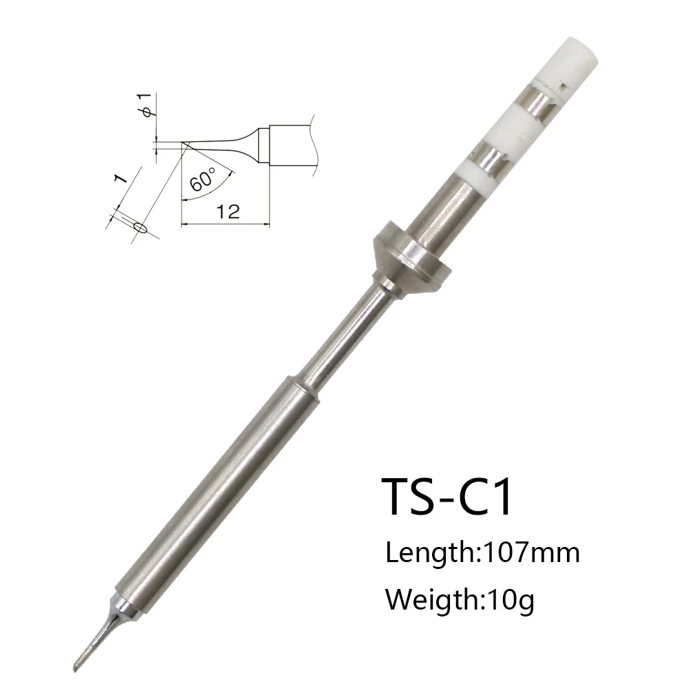 Welding Accessories for TS100 Digital LCD Soldering Iron Soldering Protection Lead-Free TS‑C1 Soldering Iron Tip 100-500 ℃