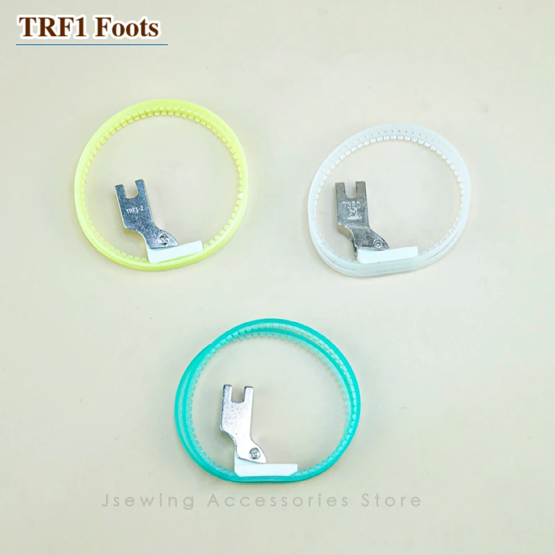 2 PCS TRF1 PTFE 노루발 링 재봉 액세서리 맞는 박음질 기계 플라스틱 바퀴 피트 JUKI BROTHER SINGER