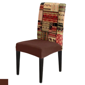 

6/8piece Africa Indian Elephant Print Chair Cover Dining Elastic Chair Covers Spandex Stretch Elastic Anti-dirty Removable