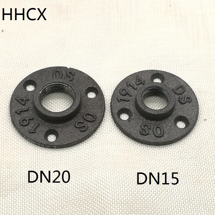 8 шт./лот DN15 DN20 1/2&quot 3/4&quot чугунная Фланцевая пластина железная труба фитинги 3