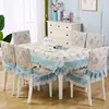 Luxury Dining Tablecloth for Home Decoration, New Elegant Table Cloth with Chair Covers Chair Cushion Set 1/2pc Toalha De Mesa ► Photo 1/6