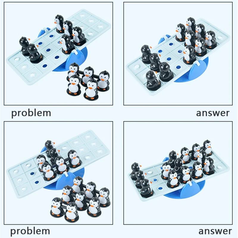 Balance penguin seesaw toy Children's puzzle board game Parent-child interaction brain-moving action desktop game