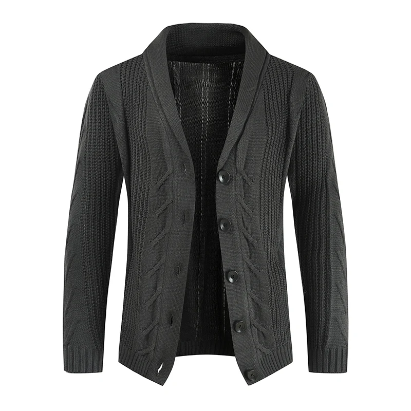

2022 Sweater Men Autumn Winter Mens Solid Color Sweater Male Thick Fleece Cardigan Jackets Man Zippered Warm Casual Knitwear 3XL