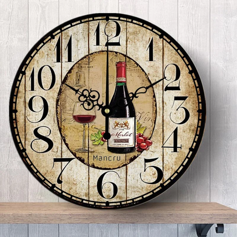 Colorful Fruit Platter Clock Wall Large for Kitchen Lemon Fresh 30/35/40cm Quartz Hanging Watch Beverage Shop Home Decoration