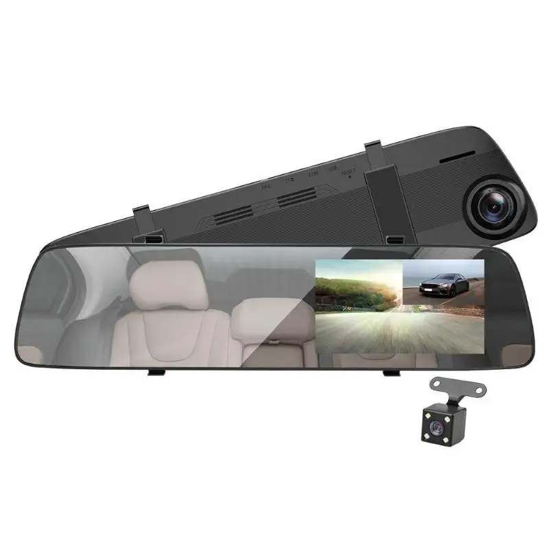 Anytek A5+ DVR Автомобильная камера рекордер Full HD 1080P зеркало заднего вида Dashcam ночное видение Автомобильный видеорегистратор зеркало Camara Para авто - Название цвета: Double recording