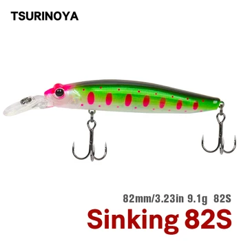 

TSURINOYA 82S Fishing Lure Ranger DW85 Sinking Minnow 82mm 9.1g Long Casting Hard Bait Jerkbait Crankbait Wobber Free Shipping