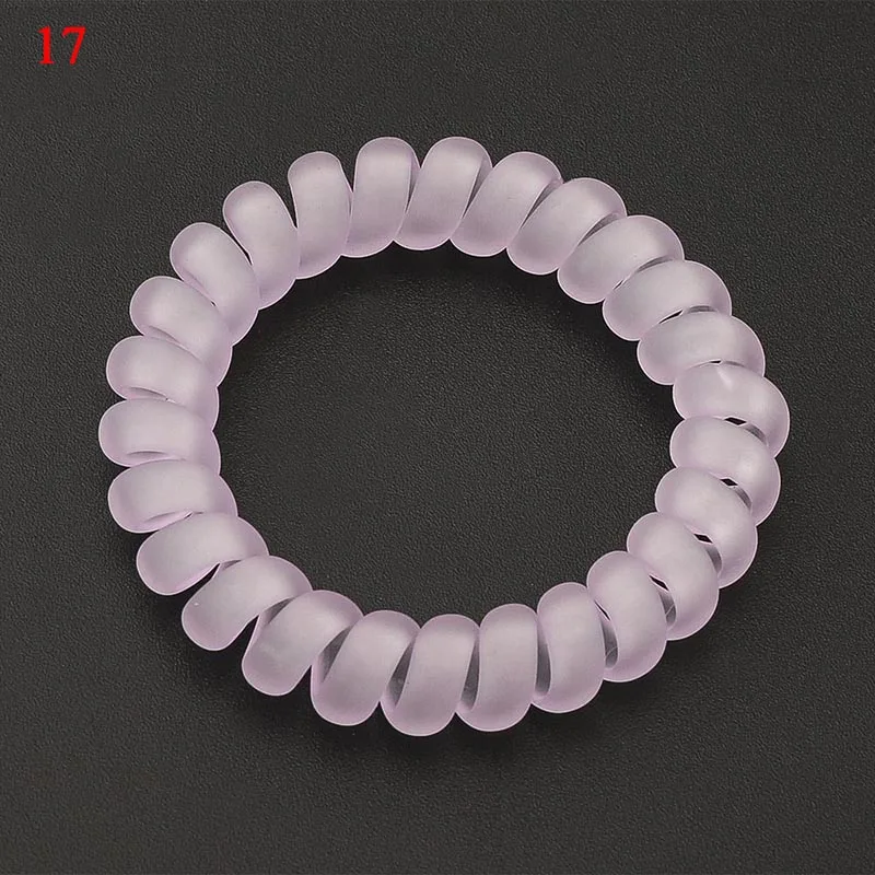 crocodile hair clips New Telephone Wire Elastic Hair Bands Mattes Colored Scrunchies Rubber Bands  Ponytail Holder for Girls Hair Ties Accessories knot hair band Hair Accessories