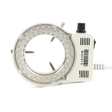 6500K 56 светодиодный кольцевой светильник осветитель лампа для промышленного видео стерео микроскопа C креплением объектива HDMI VGA USB камера 110V 220V