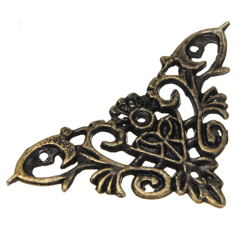 

Drop Shipping 12 Pcs Zinc Alloy Jewelry Box Gift Wine Case Book Scrapbook Album Corner Decorative Protector
