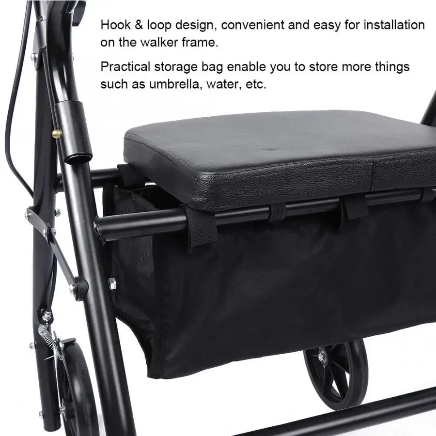 4 колесных ходунков Рама Сумка Rollator инвалидная Рама Замена сумка для хранения прочный легкий нейлоновый висячий мешок для Wheelchar