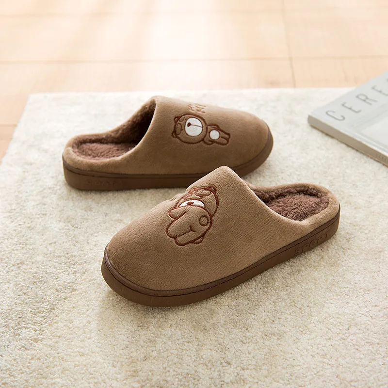 

2018 Autumn And Winter Cotton Slippers Cartoon COUPLE'S Wool Slippers Thick Warm Cotton Slippers New Style Men's And Women's Cot