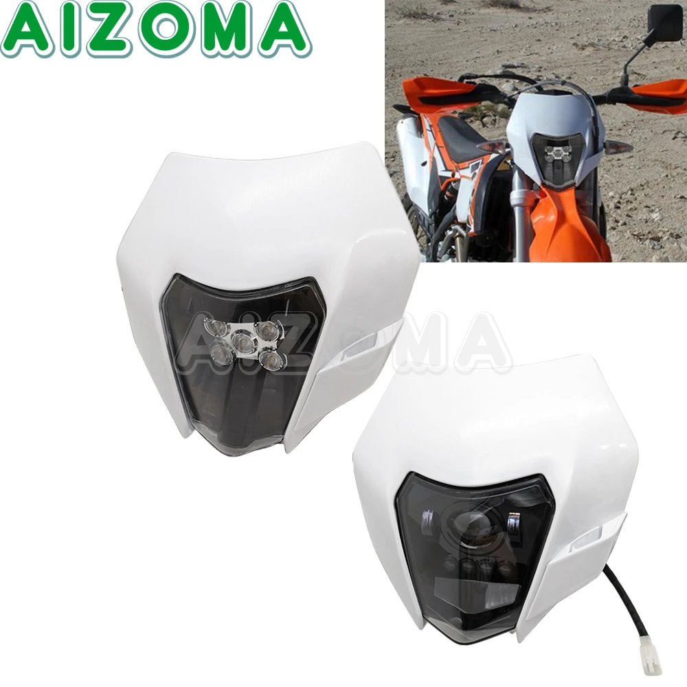 Supermoto LED Headlight Assembly For SX XC SXF EXC TE FE 250 Enduro Dirt Bike Supermoto LED Headlight Assembly For SX XC SXF EXC TE FE 250 Enduro Dirt Bike
