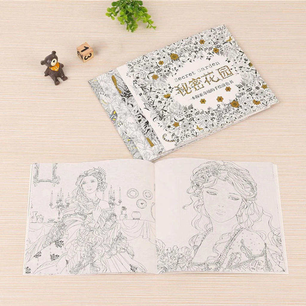 An Coloring Book  Kids Adult Stress Relief Activity Drawing Books Colour Therapy