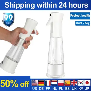 

1Pc 350ml Rechargable Portable Bottle Fine Mist Aluminum Refill Makeup Moisture Atomizer Disinfection Sterilization Spray Bottle