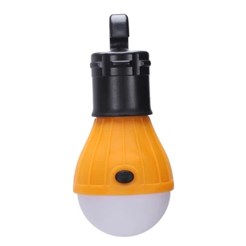 

Outdoor 3 LED Camping Lamp Bulb Spherical Plastic Hanging Lamp Tent Lamp Bulb for Camping, Orange Room