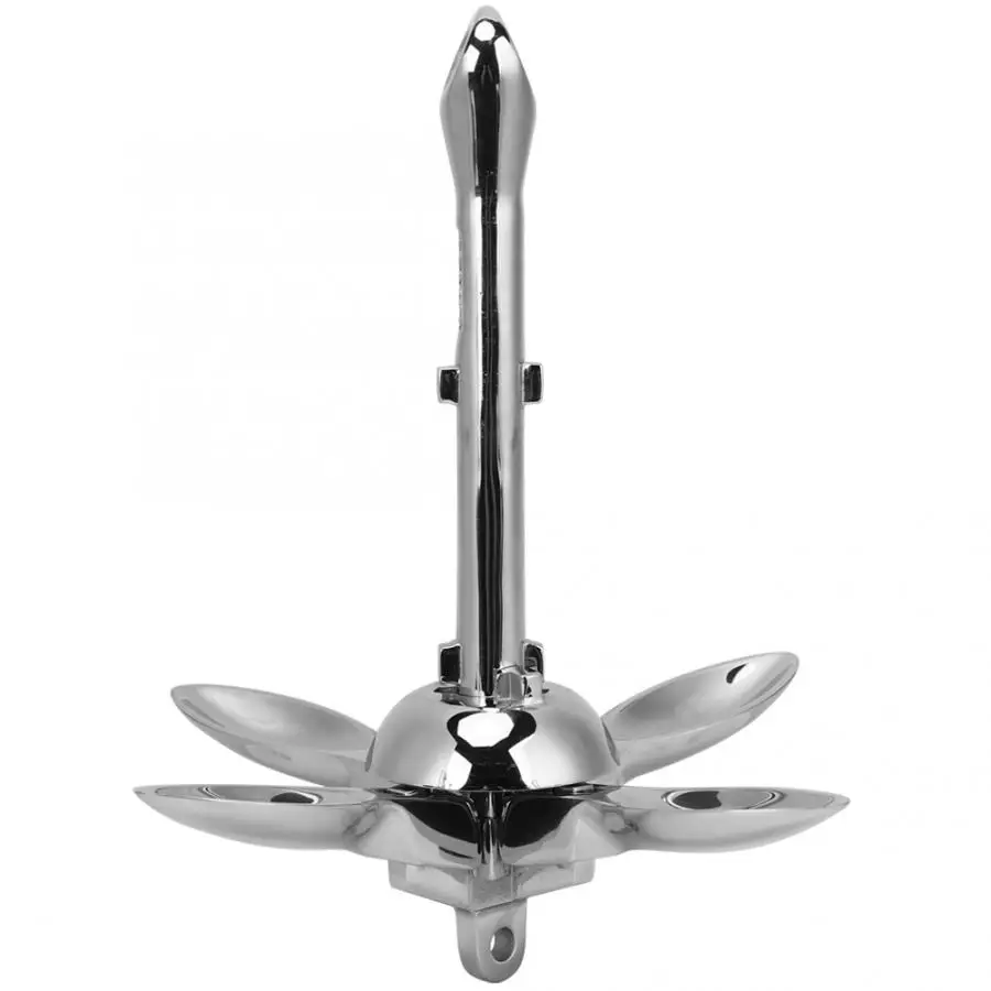Boat Foldabel Anchor Stainless Steel Kayak Fishing Folding Grapnel Canoe Yacht Accessory | Спорт и развлечения