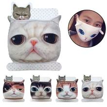 1 шт. хлопковая Пылезащитная маска для рта и лица 3D животное кошка женщины мужчины муфельные маски со ртом для лица женские модные маски для лица