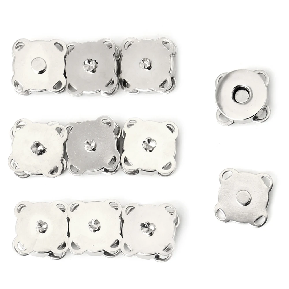 

10x 14/18mm Magnetic Purse Quincunx Snaps For Clasps Closure Wallet Bags Handbag