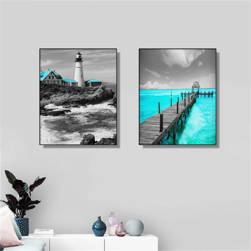 

Laeacco Nordic Canvas Painting Calligraphy Islamic Wall Artwork Pink Buildings Posters and Prints Girl Bedroom Home Decoration