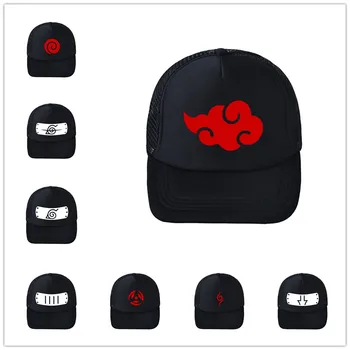 

Anime Naruto Akatsuki Uchiha Itachi Cosplay Hat Konoha Kakashi Canvas Baseball Cap Hats Demo Breathable Sunhat Adjustable Caps