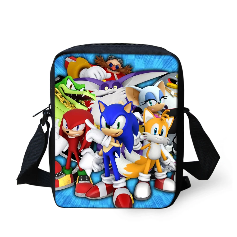 Sonic The Hedgehog, маленькие сумки-мессенджеры для женщин, мини-сумка на плечо для детей, мальчиков и девочек, мультяшная маленькая Повседневная Сумка кросс-боди, сумки на лямках