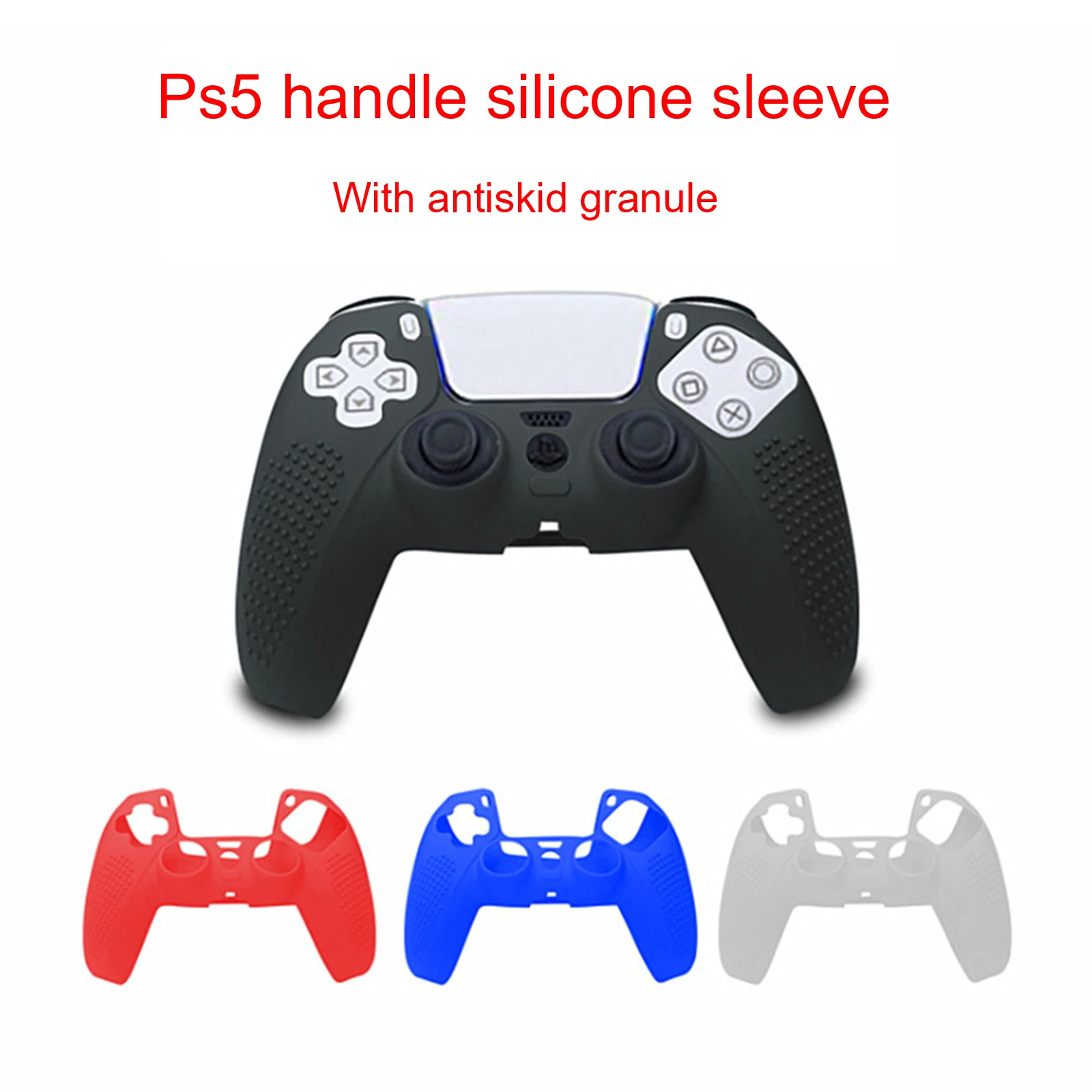 

Silicone Protective Case Cover For Playstation 5 PS5 Controller Gamepad Anti-slip Leather Covers Sleeve