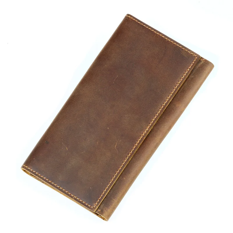 

MEN'S Leather Wallet Europe And America Crazy Horse Cowhide Multi Card Bit Wallet Retro Men's Bag