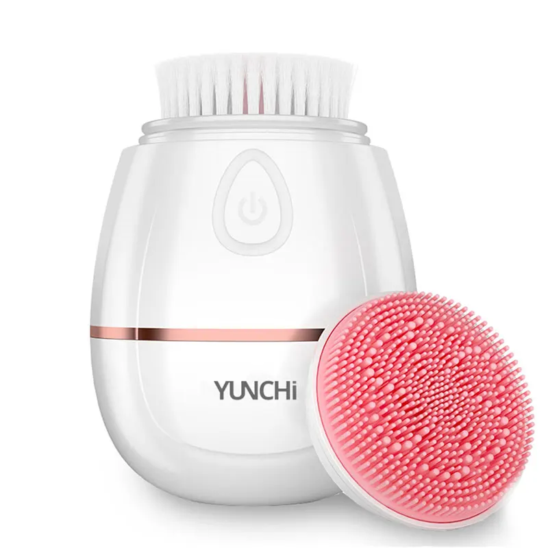 

Electric Facial Cleaning Brush With 2 Brush Heads Sonic Facial Cleanser 4 Cleaning Modes Full Body Waterproof Inductive Charging