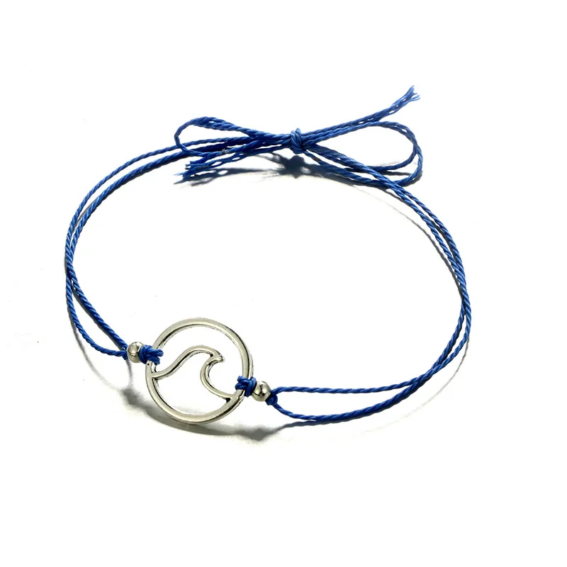 Tocona в богемном стиле компас морская черепаха кулон с волной цепи браслеты Набор для женщин ювелирные изделия ручной работы аксессуары 6706 - Окраска металла: 4544-blue