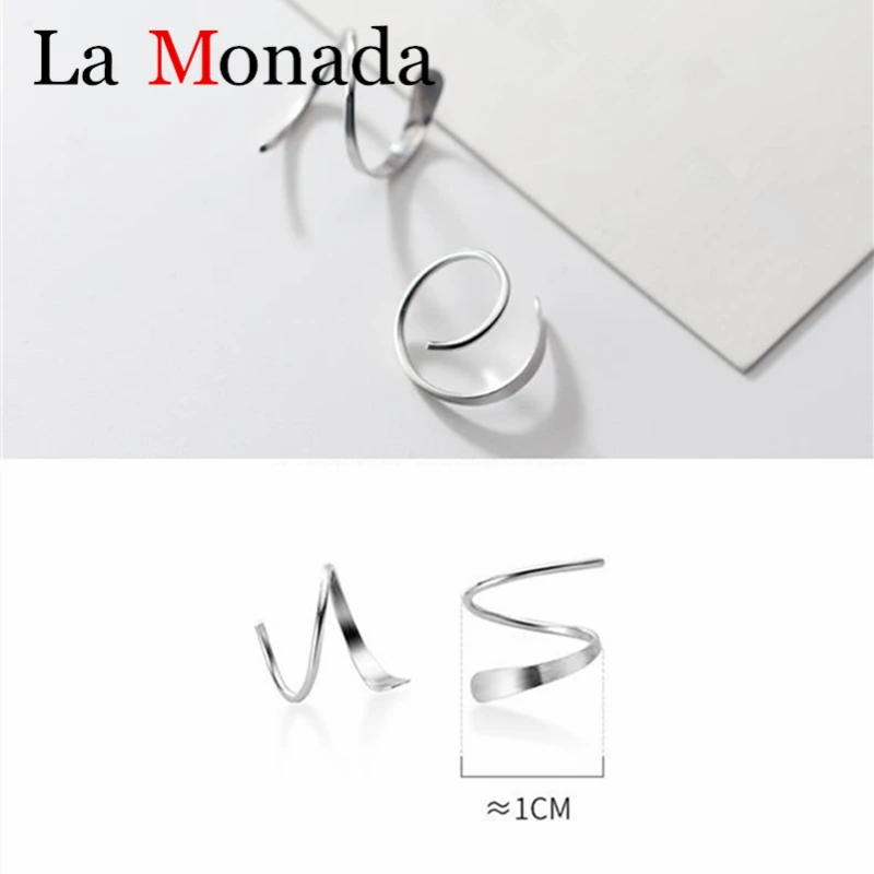 Дизайн, 925 пробы, серебряные, женские, змеиные, спиральные, ушные кости, ушные пряжки, кольцо, плотно Упакованные, мини Двойные серьги