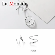 Дизайн, 925 пробы, серебряные, женские, змеиные, спиральные, ушные кости, ушные пряжки, кольцо, плотно Упакованные, мини Двойные серьги