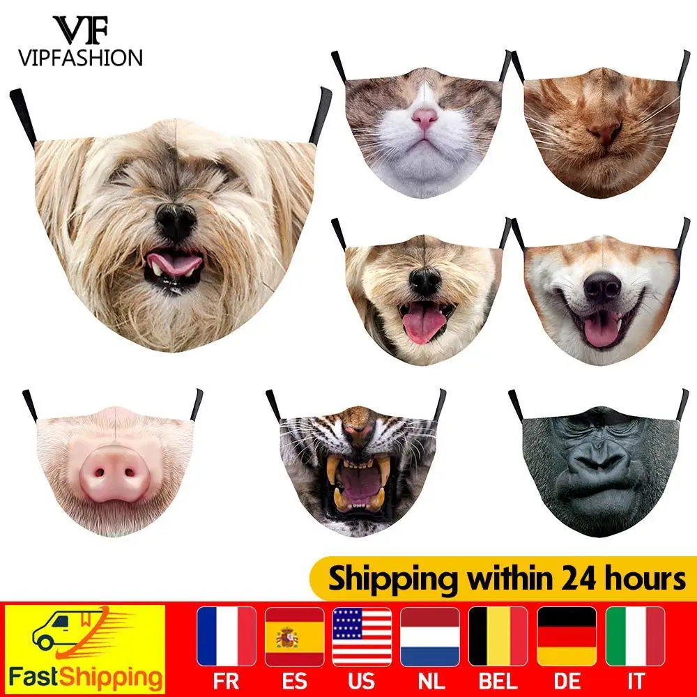 Tanio Moda VIP śmieszne Kawaii zwierząt koty psy usta twarz sklep