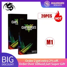 Топ 20 шт стерильные иглы M1 одноразовые иглы для татуировок Magnum Для Татуировок Вращающаяся ручка поставки kk20