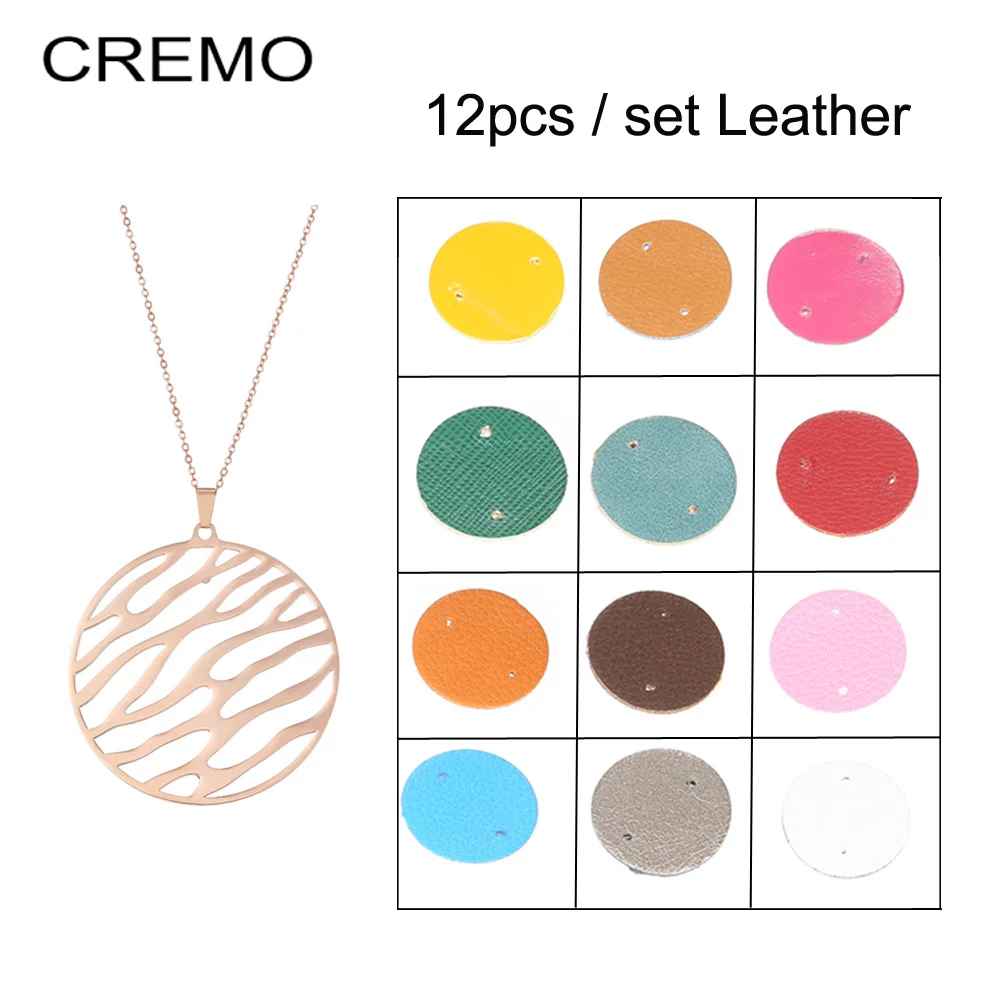 Cremo обруч круглый кулон ожерелье для женщин Реверсивный Кожаный collier femme 2020 bijoux из