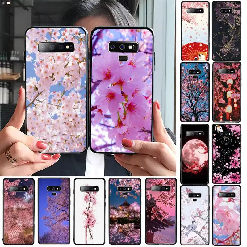 Чехол FHNBLJ для Samsung Galaxy S20 S10 Plus S10E S5 S6 S7edge S8 S9 S9Plus S10lite 2020 с японскими цветами вишни |