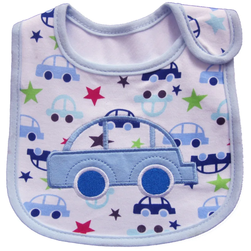 New Waterproof Baby Bib Cotton Nursing Blouse Cartoon Cute Pattern Boy and Girl Matching Bib Baby Saliva Towel 0-3 Years Old - Цвет: 2