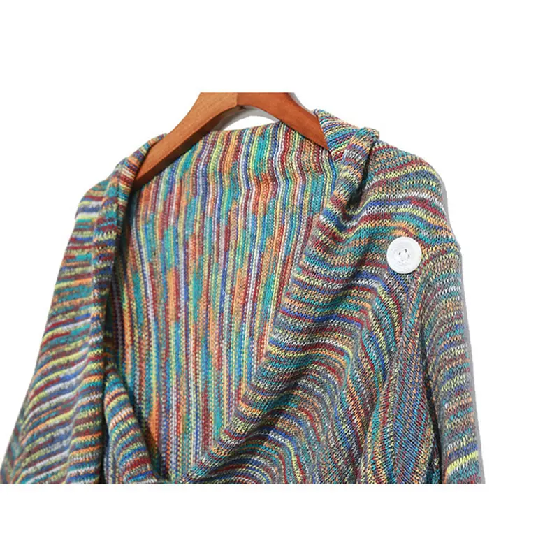 XITAO свитер неравномерной длины с кисточками Женский вязаный свитер на одной пуговице осенние элегантные кардиганы в полоску небольшой свежий свитер GCC1586