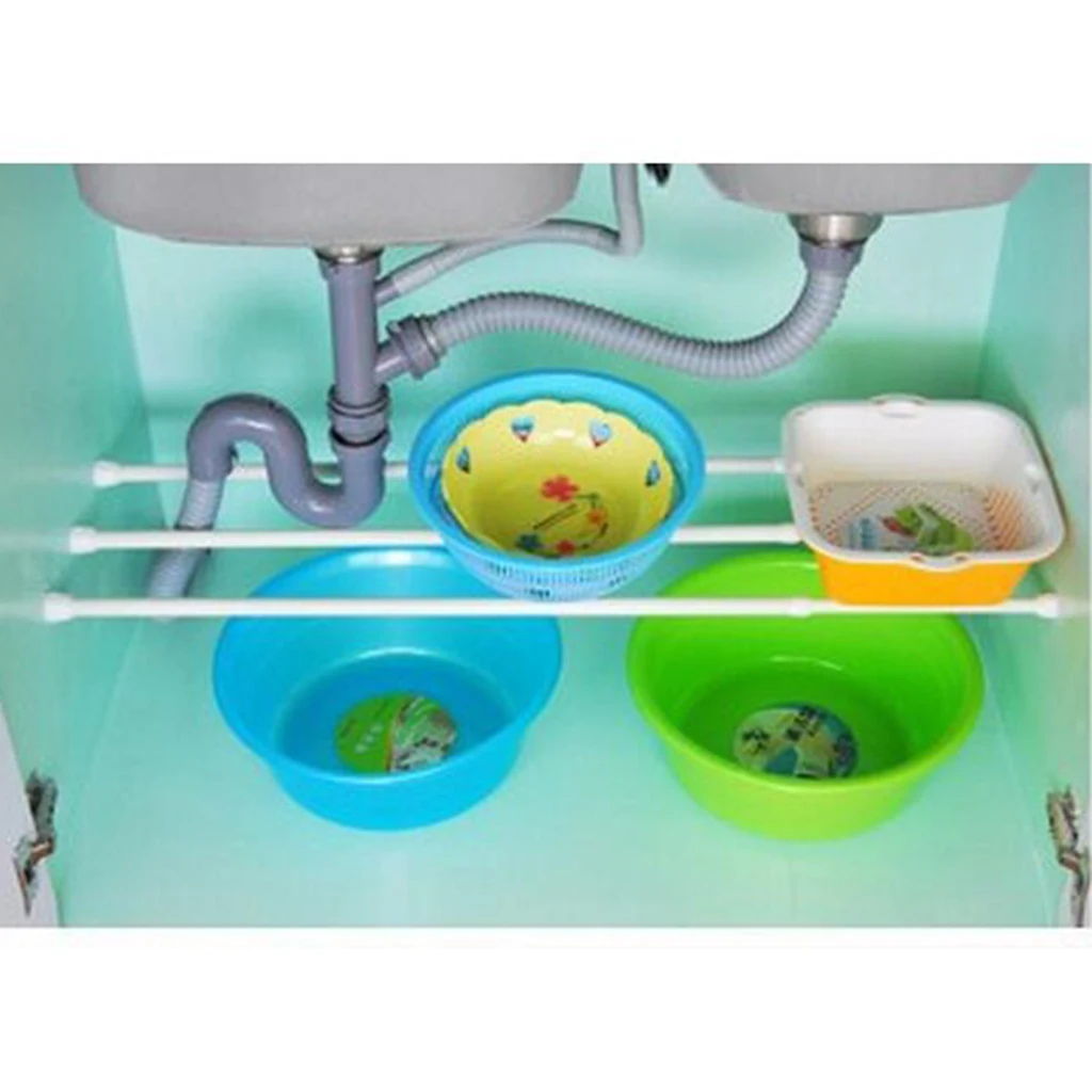 Japanese Noren Doorway Curtains Door Telescopic Spring Tension Rod 55-95cm