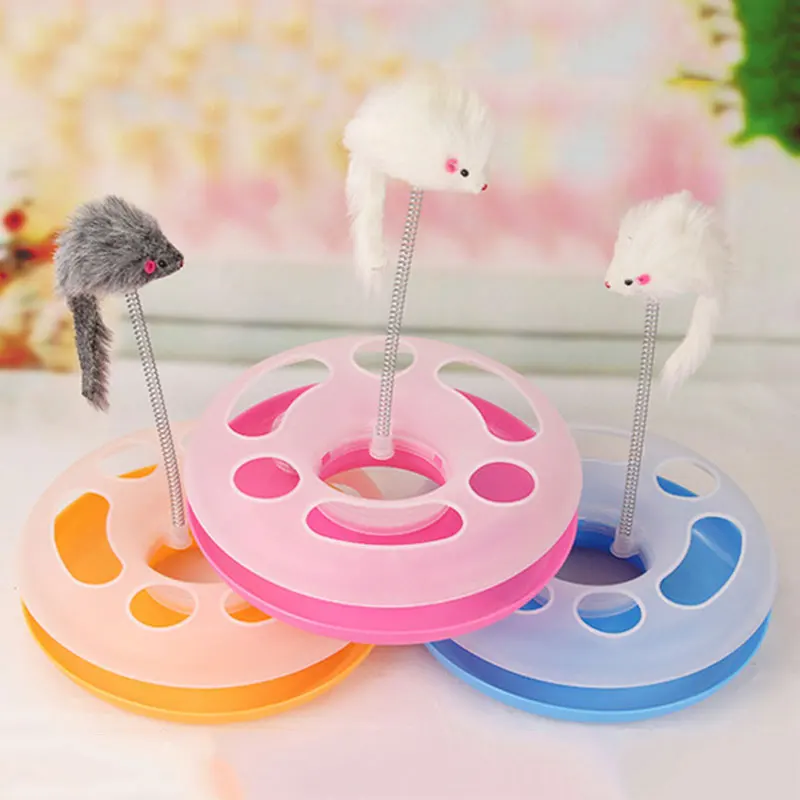 Интерактивная игрушка для кошек Pet Play Disc креативный щенок пластиковый оранжевый