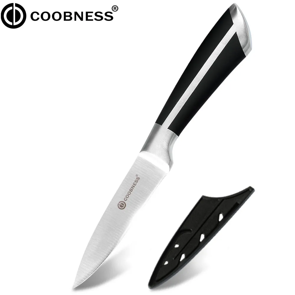 COOBNESS, набор профессиональных поварских ножей, нож для очистки хлеба, Santoku, ножи для нарезки мяса, рыбы, овощей, кухонный нож - Цвет: 3.5 inch paring