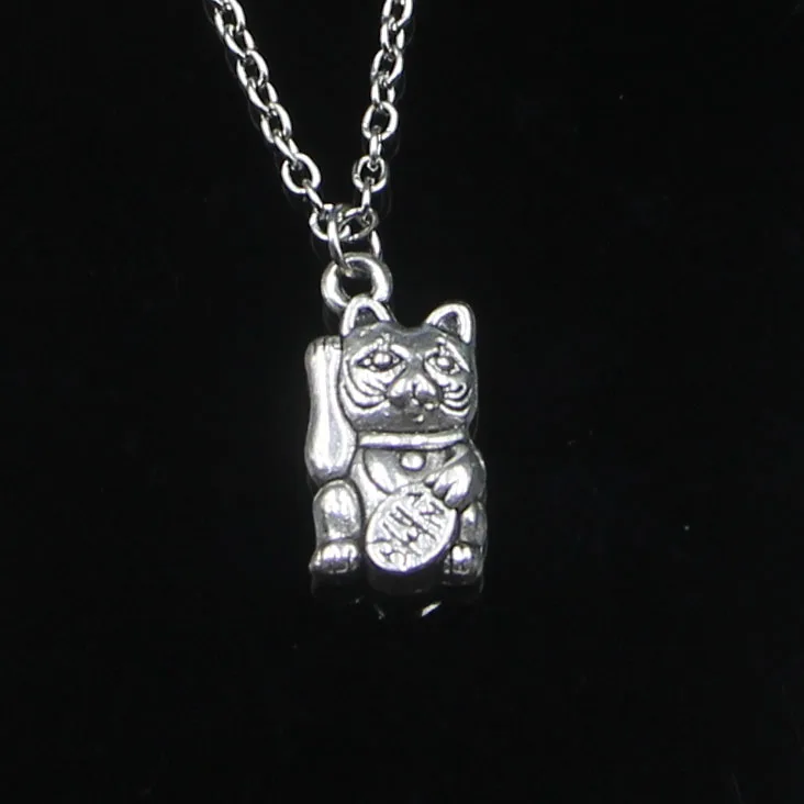 20pcs 23*11mm Lucky Cat Necklace Short Long DIY Handmade Pendant Women Men Fashion Jewelry Gift | Украшения и аксессуары