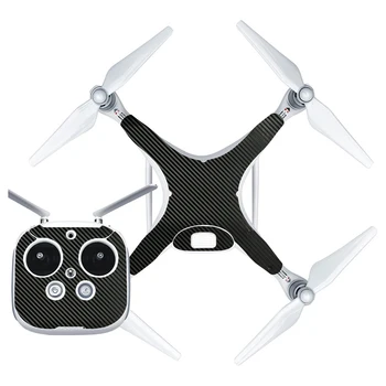 

Carbon Fiber Black Style Vinyl Skin Sticker for DJI Phantom 4 Drone And Remote Controller 0093