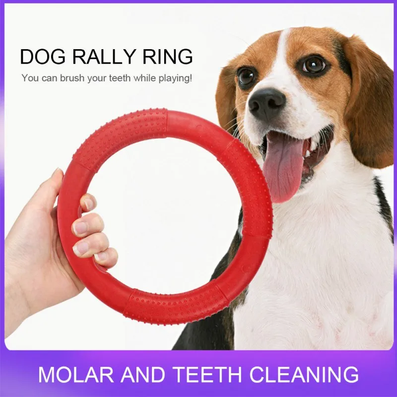 Dog Toys Flying Discs Pet Interactive Training Ring Portable Outdoor for Small Large Chew Supplies | Дом и сад